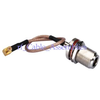 5X N Female to MCX Male Right Angle RF Pigtail Cable