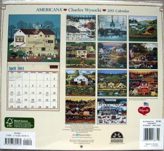 Charles Wysocki Americana 2011 Wall Calendar Folk New