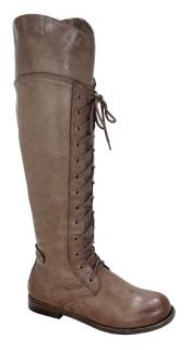 BLOSSOM CANA 5 Women¡¯s round toe lace up thigh high riding boots on 