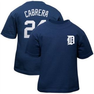 Detroit Tigers Miguel Cabrera Jersey Navy Infant Baby T Shirt Sz 6 9 