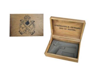 Springfield Armory 1911 Pistol Wood Storage Box Case
