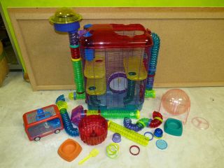 Used CritterTrail 3 Hamster Gerbil Cage Plus Accessories