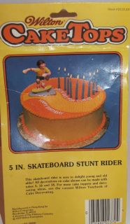 Wilton Vintage Skate Board Boy Cake Decorating Toppers