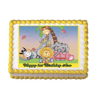   Animals Baby Shower 1st Birthday Edible Party Cake Topper