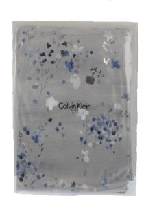 Calvin Klein New Gray Floral Print Cotton 223x233 Duvet Cover Bedding 