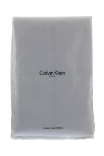 Calvin Klein New Split Stitch Blue Cotton 110x108 Flat Sheet Bedding 
