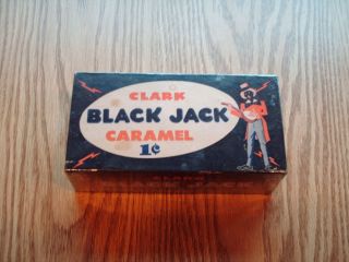 Clark Black Jack Candy Box Memorabilia Vintage Antique