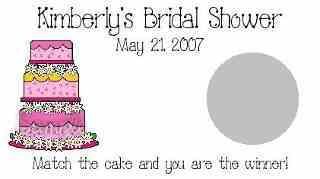 Whimsical Wedding Cake Bridal Shower Scratch Off Game