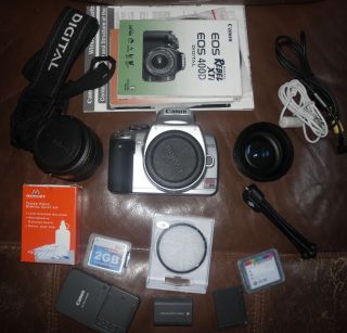 Canon EOS Digital Rebel XTi 400D 10 1 MP Digital SLR Camera Silver Kit 