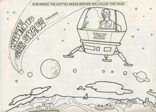 description item 1983 ronald mcdonald space explorer coloring calendar 
