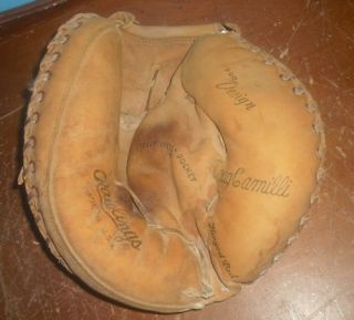 Rawlings 218 CATCHERS MITT baseball glove DOUG CAMILLI used TLC
