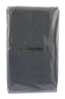 Calvin Klein New Olea Gray Cotton Printed 92x108 Flat Sheet Bedding 