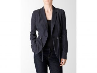 Calvin Klein Womens Drawstring Suit Jacket