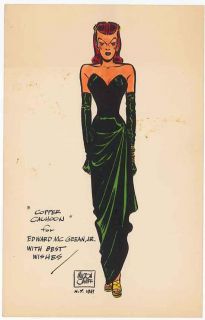 Copper Calhoon Hand Colored Signed Litho Milton Caniff 1947