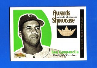 2001 Fleer Showcase Awards Roy Campanella Bat Dodgers Hand Numbered 90 