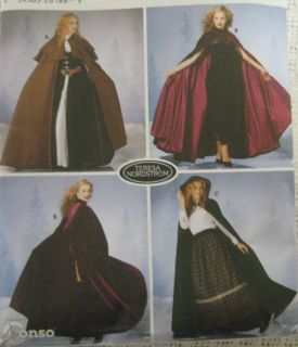 Simplicity 5794 Women Cape Sewing Pattern Renaissance Long Teresa 