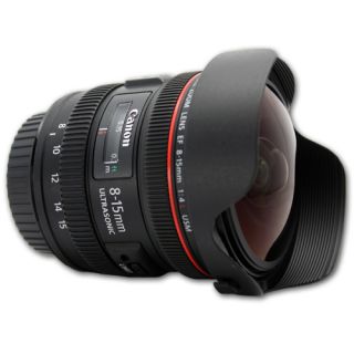 Canon EF 8 15mm f/4L Fisheye USM Fisheye Ultra Wide Zoom Lens