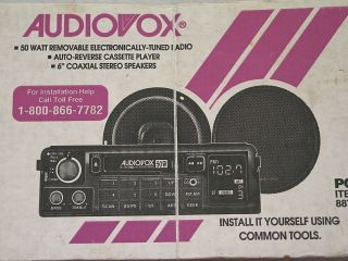    PC 87 50 watt AM FM car radio cassette player 6 stereo speakers