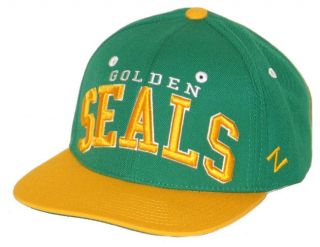California Golden Seals NHL Hockey Vintage Green Super Star Snapback 