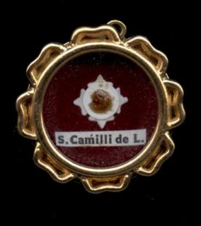 relic theca + document of S.CAMILLI DE LELLIS
