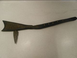 antique sioux gunstock war club tomahawk skull cracker dagger knife 