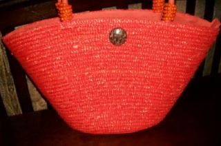  Brand New Orange Beach Bag, or Shopping Satchel, made by Cappelli