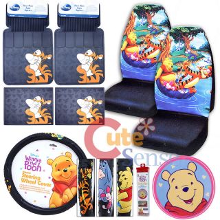 Winnie The Pooh Friends Car Seat Covers Accessories Tigger Floor Mat 
