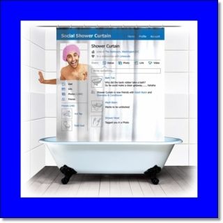  Spinninghat Facebook Style Social Shower Curtain