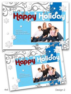 Christmas Greeting Photo Card Photoshop Templates Col 5