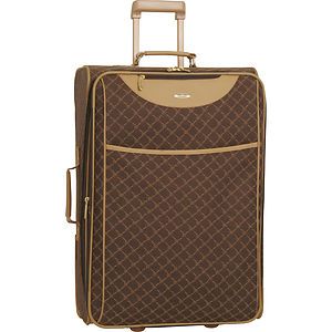 Pierre Cardin Signature Brown 28 Suitcase $300 Value