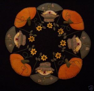 Scarecrow Jack Wool Penny Rug Candle Mat Pattern