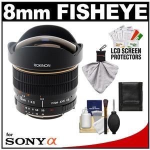 Rokinon 8mm Fisheye Lens for Sony Alpha A33 A55 A30 A330 A350 A380 New 