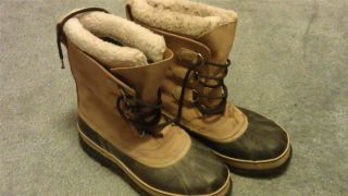 Sorel Caribou Winter Snow or Hiking Boots Mens Size 9 Waterproof Look 