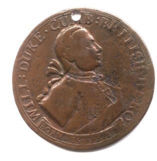 1745 Will Duke of Cumberland Carlile Fighting A 7 Headed Monster Medal 