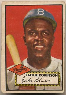 1952 topps 312 jackie robinson gvg