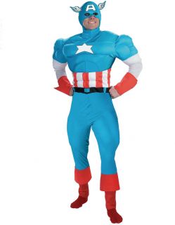 captain america deluxe muscle adult costume disguise description this 