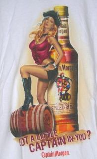 Captain Morgan Official Crew Gear Spiced Rum Sexy Pirate T Shirt ~ XL 