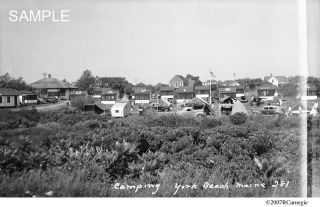 1940 Davis Camping York Beach Maine Tents Trailers