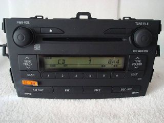 2008 2009 2010 Toyota Corolla CD Radio Aux 86120 02760 A51845 SAT 