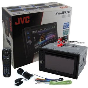 JVC KW AVX748 Car Double DIN Touchscreen CD DVD Player w Aux in USB 