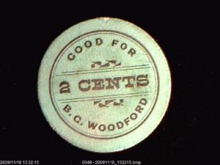 woodford canon city colorado trade token