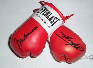 Autographed Mini Boxing Gloves Smoking Joe Frazier