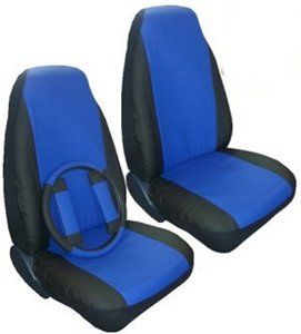 Seat Covers Car Truck SUV Synthetic Leather Blue 5 PC