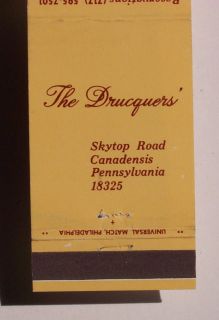 1960s Matchbook Pump House Inn Drucquers canadensis PA