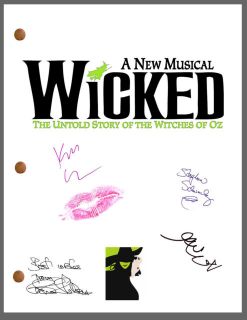 Wicked Signed Broadway Musical Script by 4 *Kristin Chenoweth & Idina 