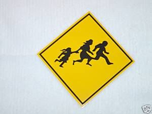 Carlos Mencia Pedestrian Crossing Sign Bumper Sticker