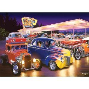   # 71209 1000 pc Jigsaw Puzzle   Burger Bobs Drive in Cars
