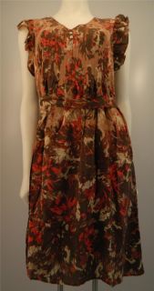 Sundance Catalog Fall Foliage Silk Dress 70 Off Retail