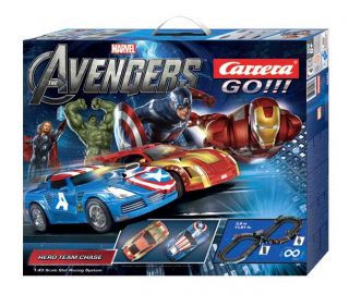 Carrera Marvel The Avengers Hero Team Chase Electric Race Car Set 1 