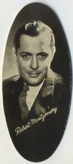 Robert Montgomery Vintage 1934 Carreras Film Stars Oval Tobacco Card 